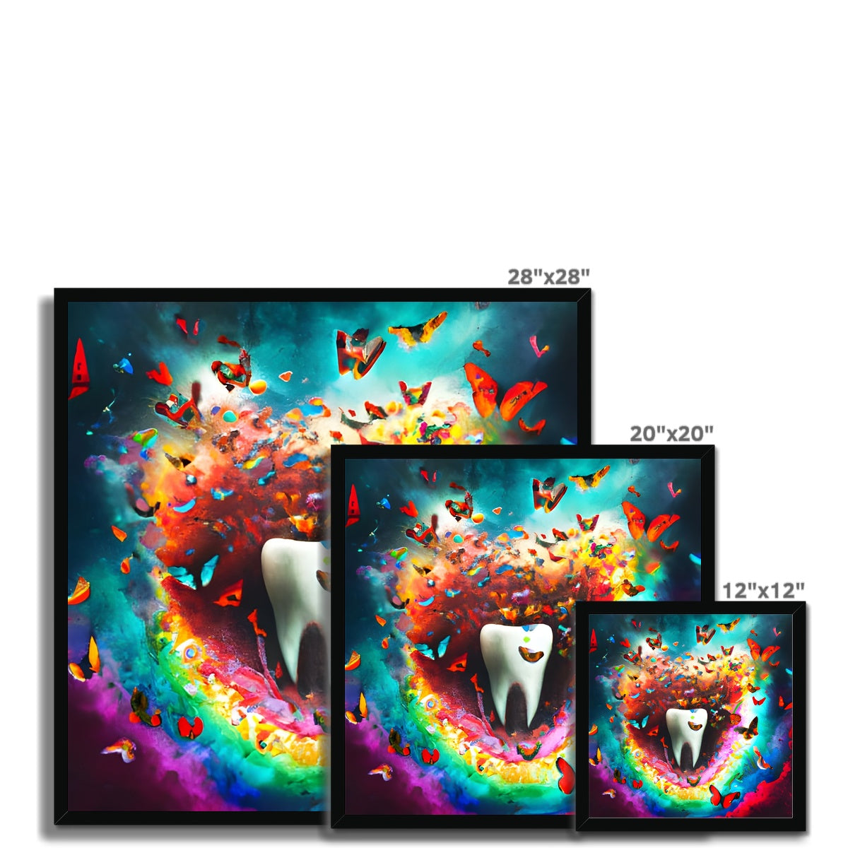 Tooth in Butterfly Storm Framed Print Prodigi