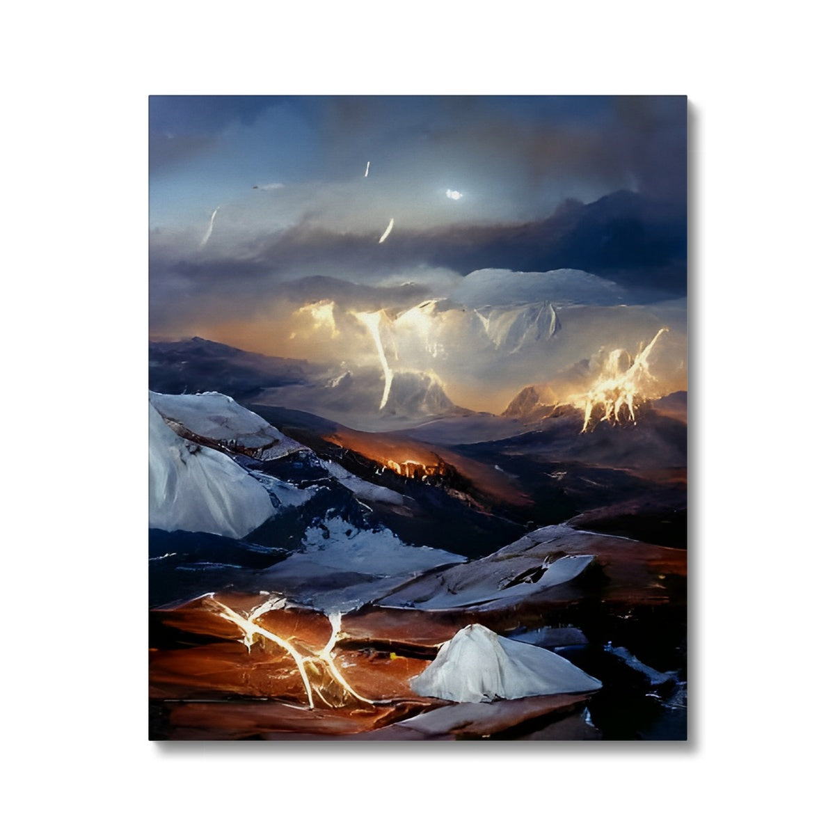 Mountains with Lightning Canvas Prodigi