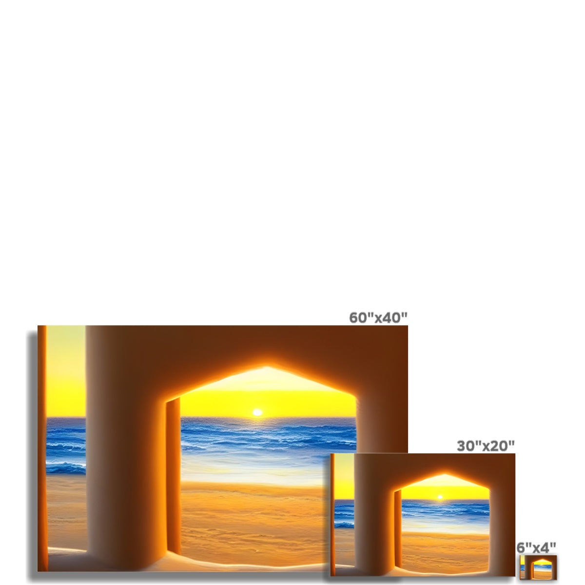 View out of a Sandcastle Fine Art Print Prodigi