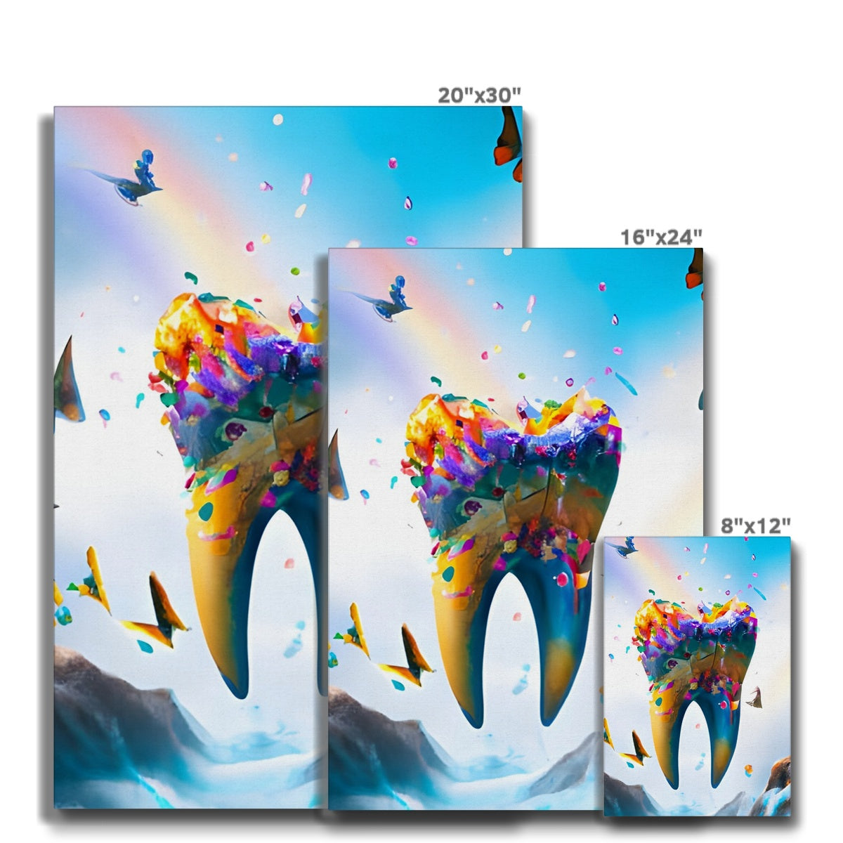 Flying Butterfly Tooth Island Eco Canvas Prodigi