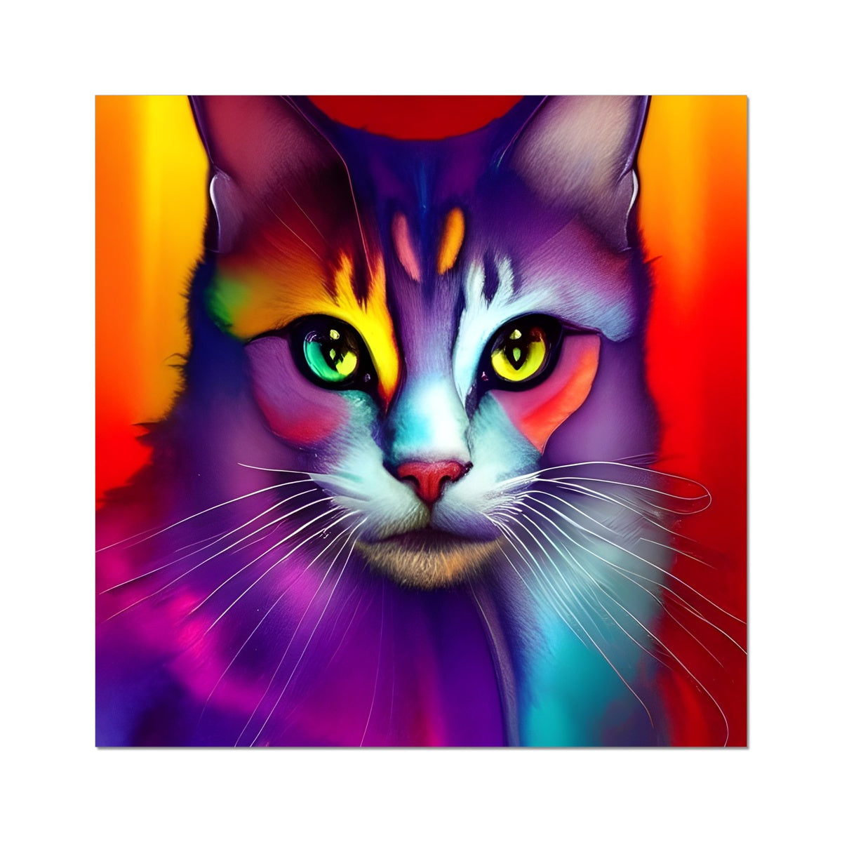 Colorful Cat Fine Art Print Prodigi