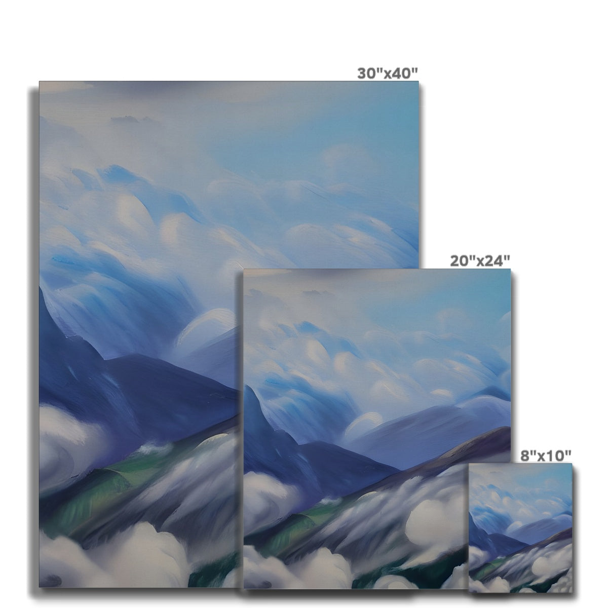 Cloudy Mountains Canvas Prodigi