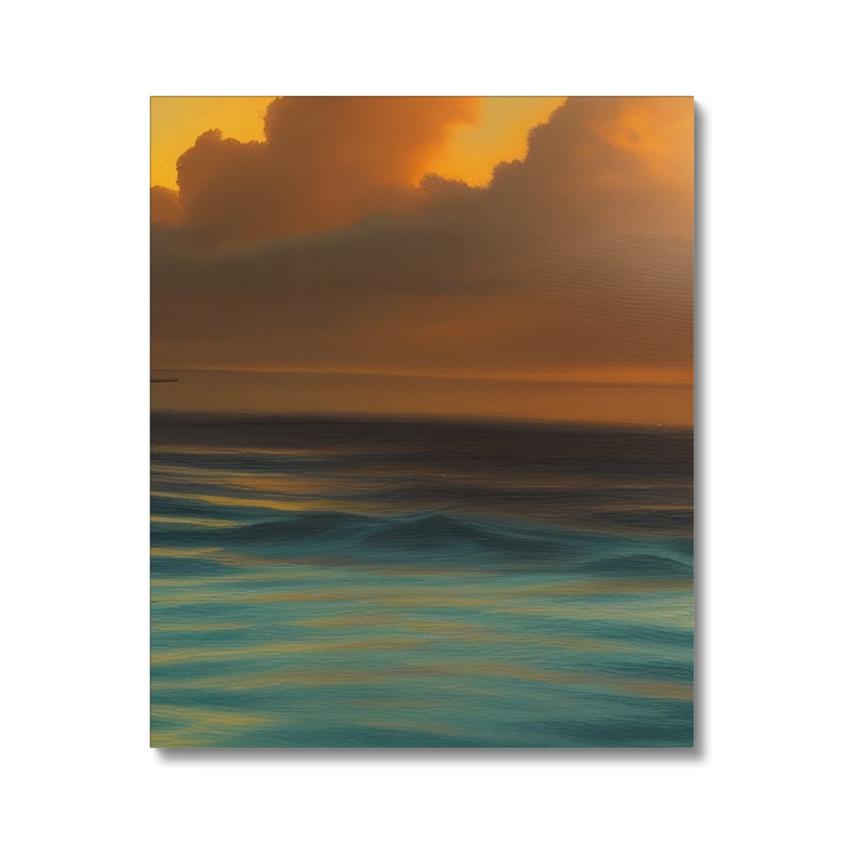 Red Sky Over Turquoise Ocean Canvas Prodigi