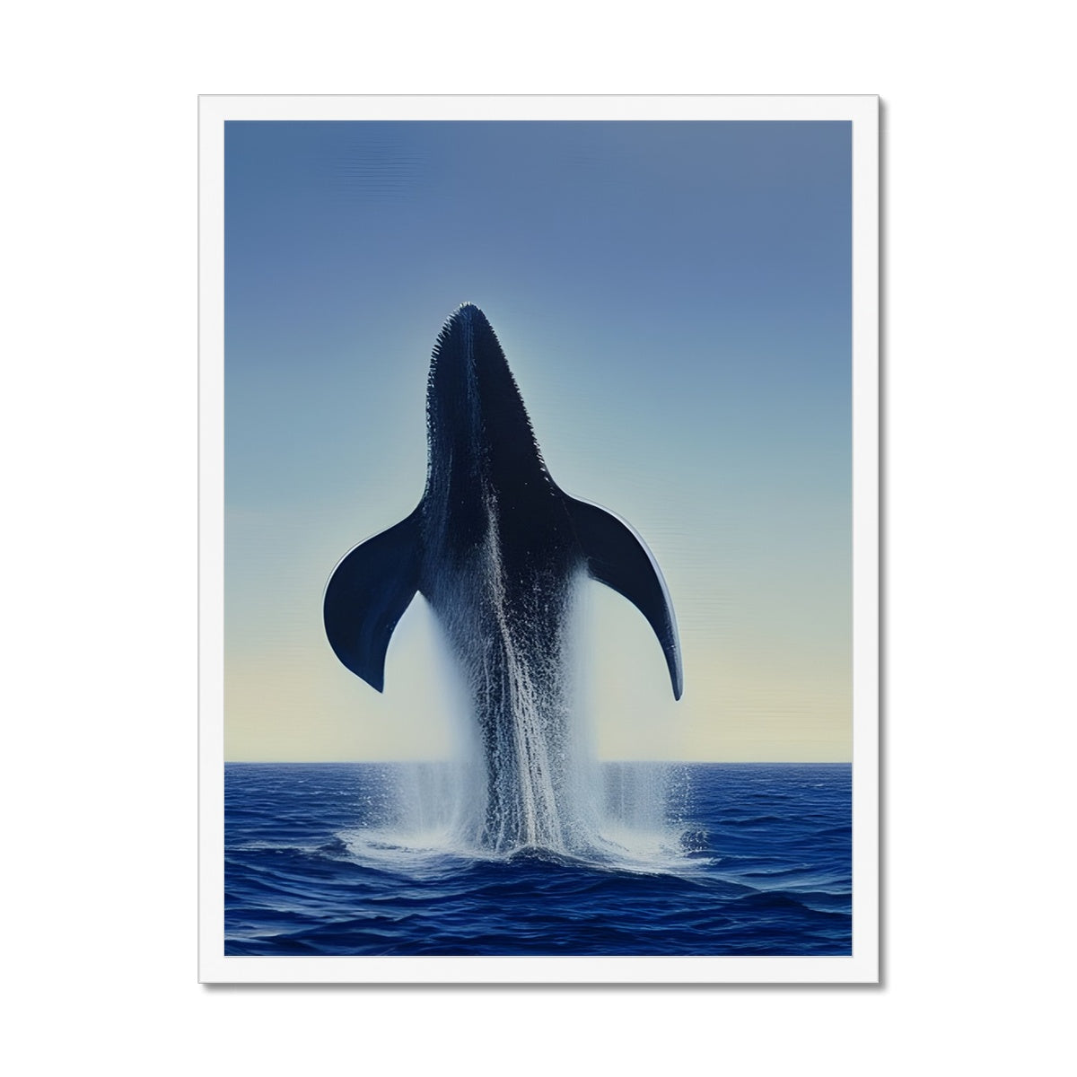 Rising Whale Framed Print Prodigi