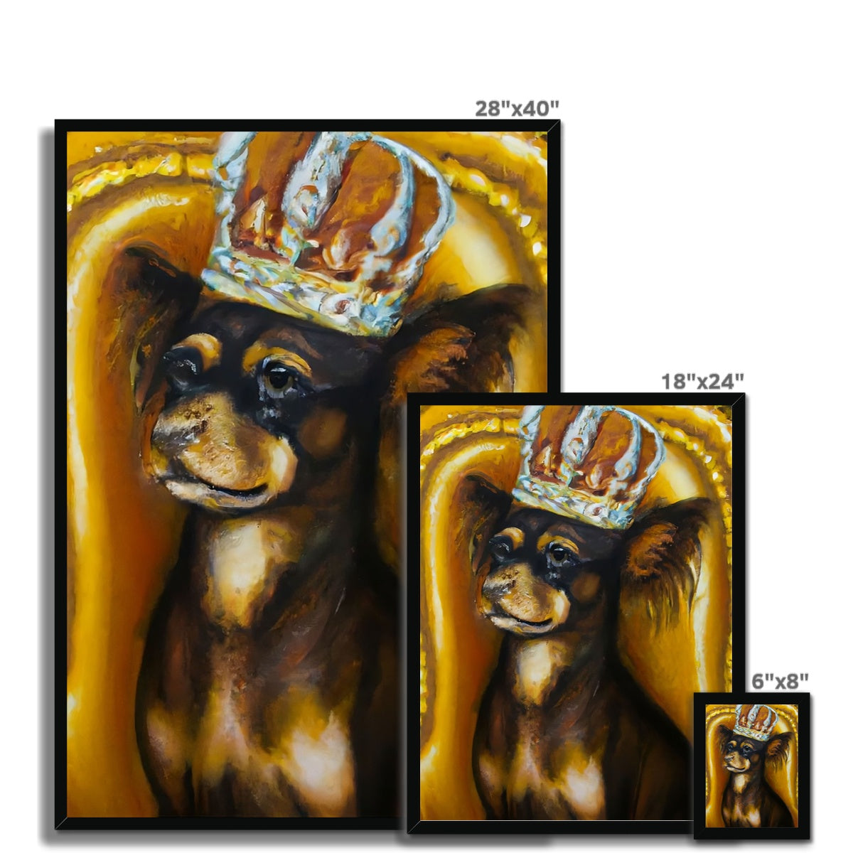 Dog King Framed Print Prodigi