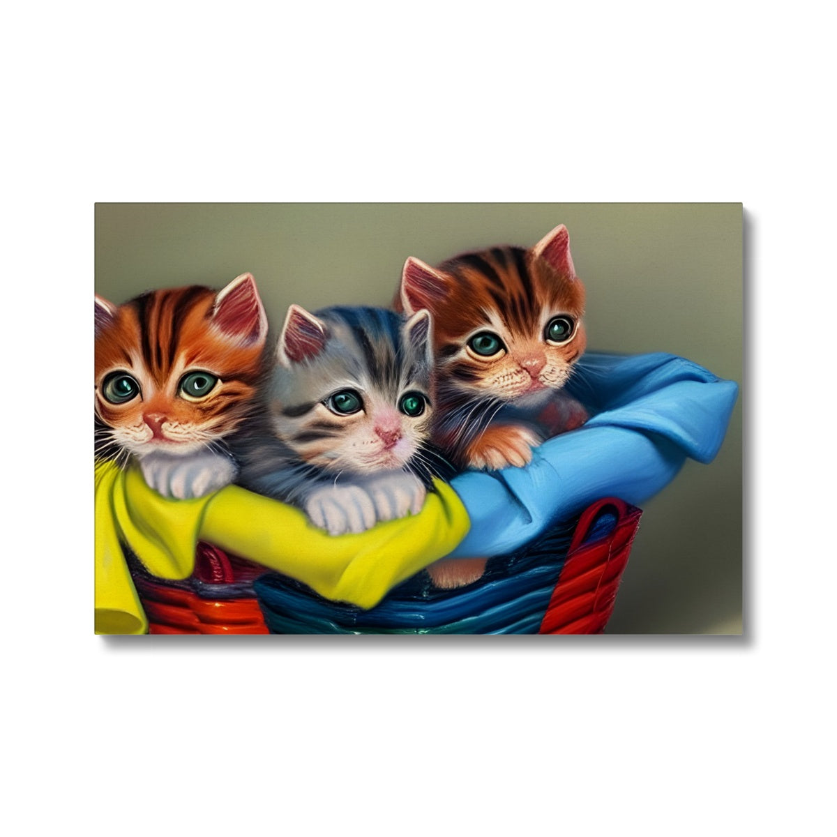 Cute Kittens In A Basket Eco Canvas Prodigi