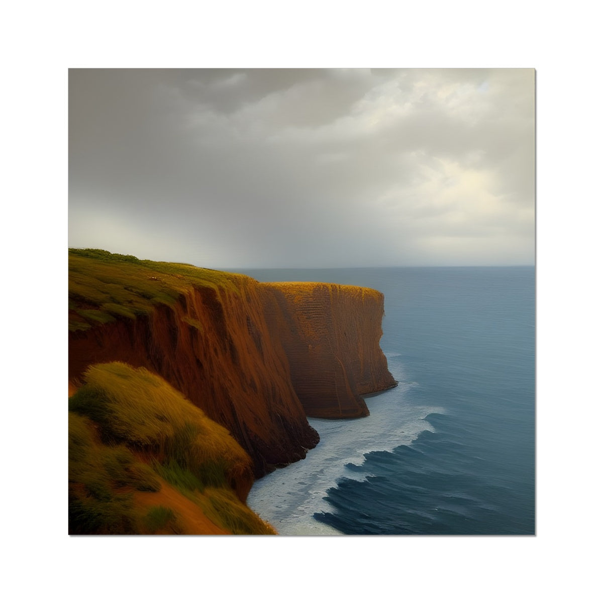 Storm Approaching A Cliff Fine Art Print Prodigi