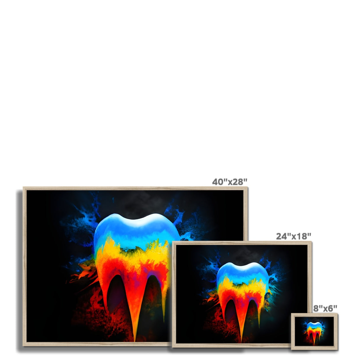 Hot to Cold Tooth Framed Print Prodigi