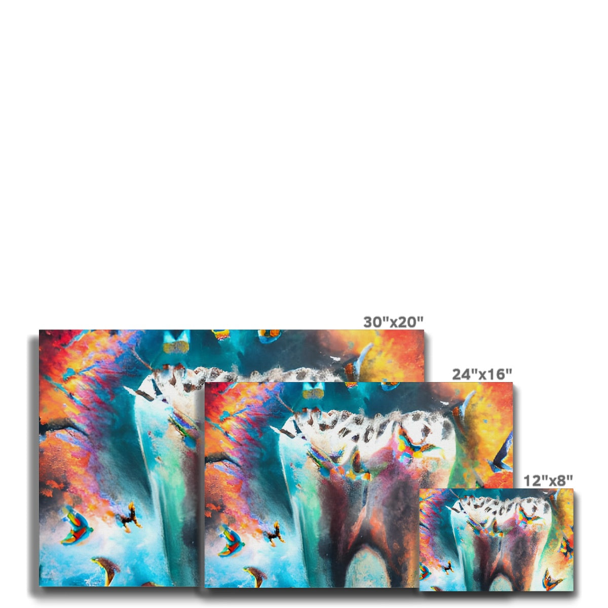 Butterflies excaping from Colour Explosion around a Tooth Eco Canvas Prodigi