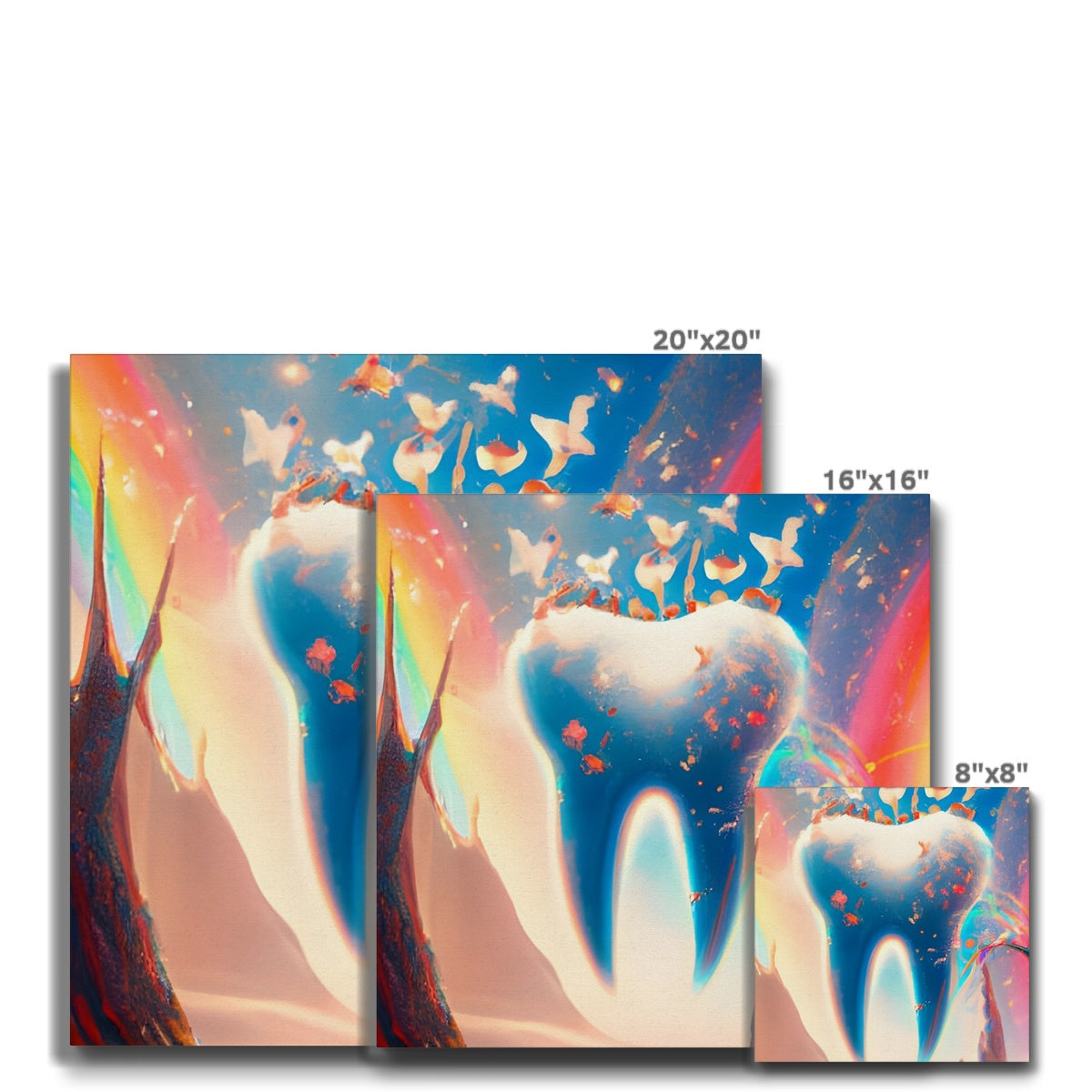 Tooth in Rainbows Eco Canvas Prodigi