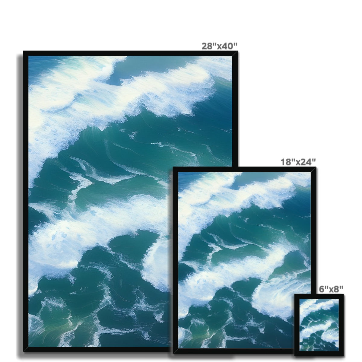 Colliding Waves Framed Print Prodigi