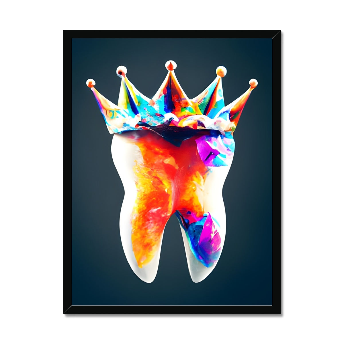 King Crystal Tooth Framed Print Prodigi