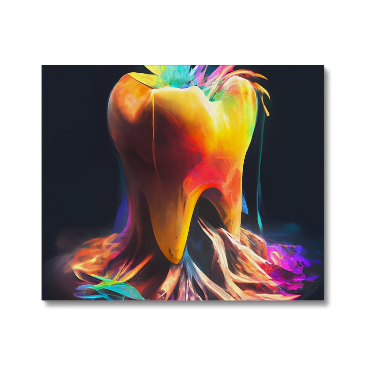 Colourful Tooth with Roots Canvas Prodigi