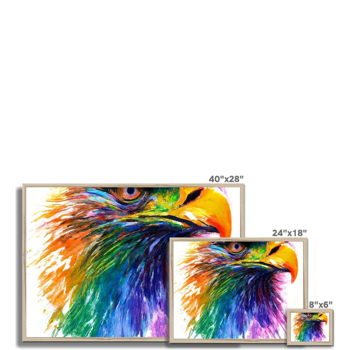 Rainbow Eagle Framed Print Prodigi