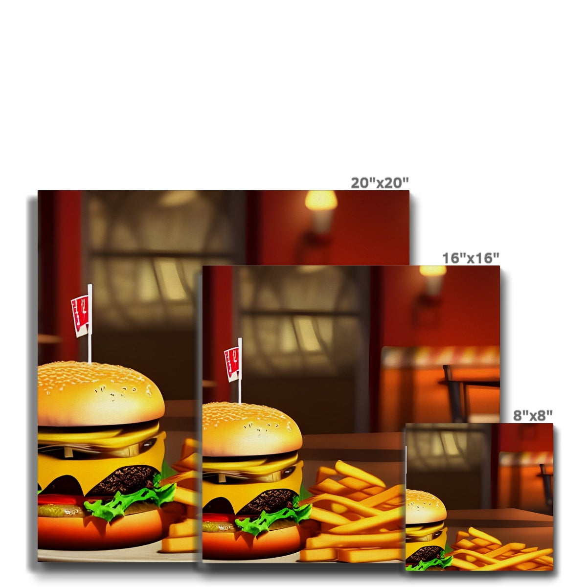 Burger & Fries Combo Eco Canvas Prodigi