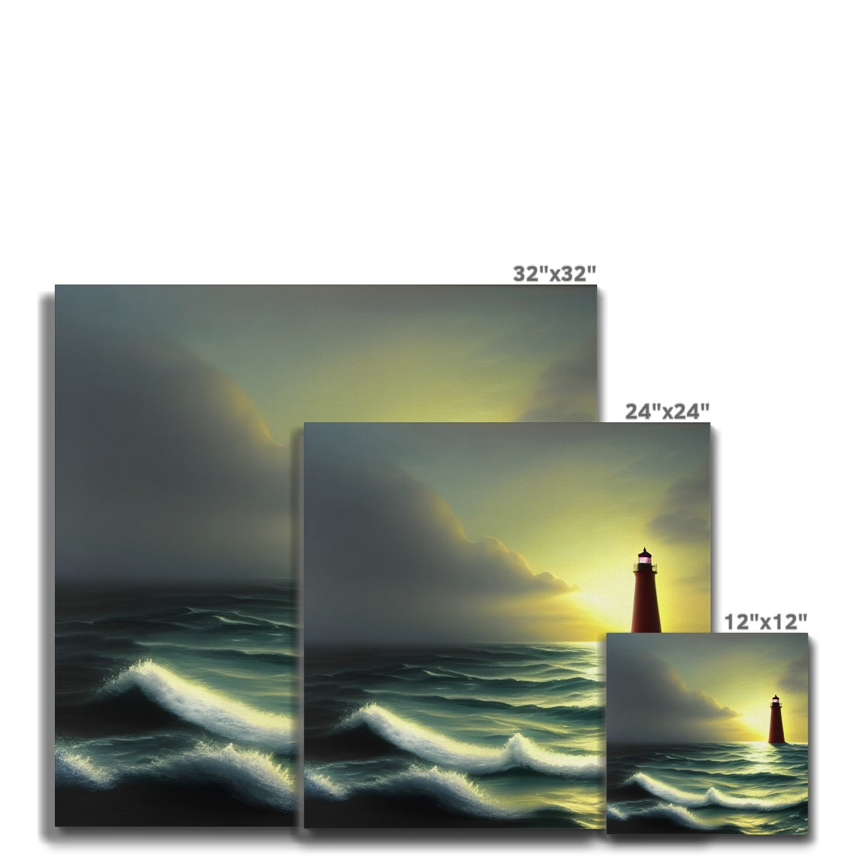 Lighthouse In The Sunset Canvas Prodigi