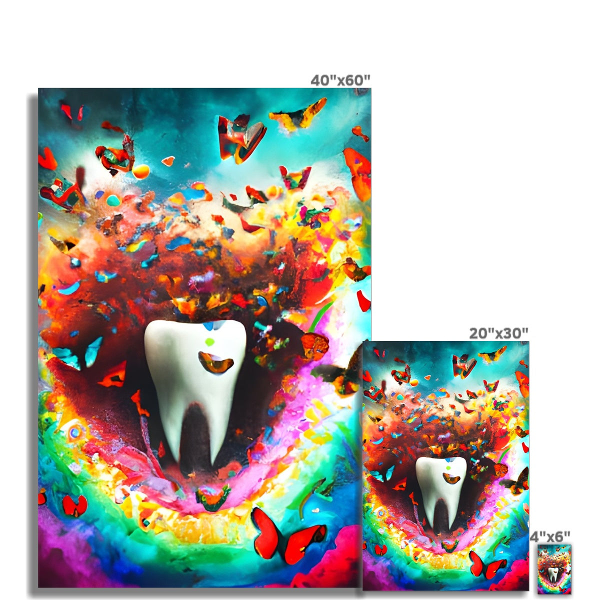 Tooth in Butterfly Storm Fine Art Print Prodigi