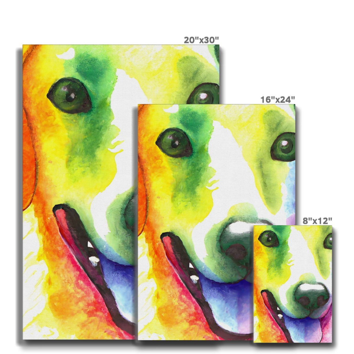 Happy Rainbow Dog Eco Canvas Prodigi