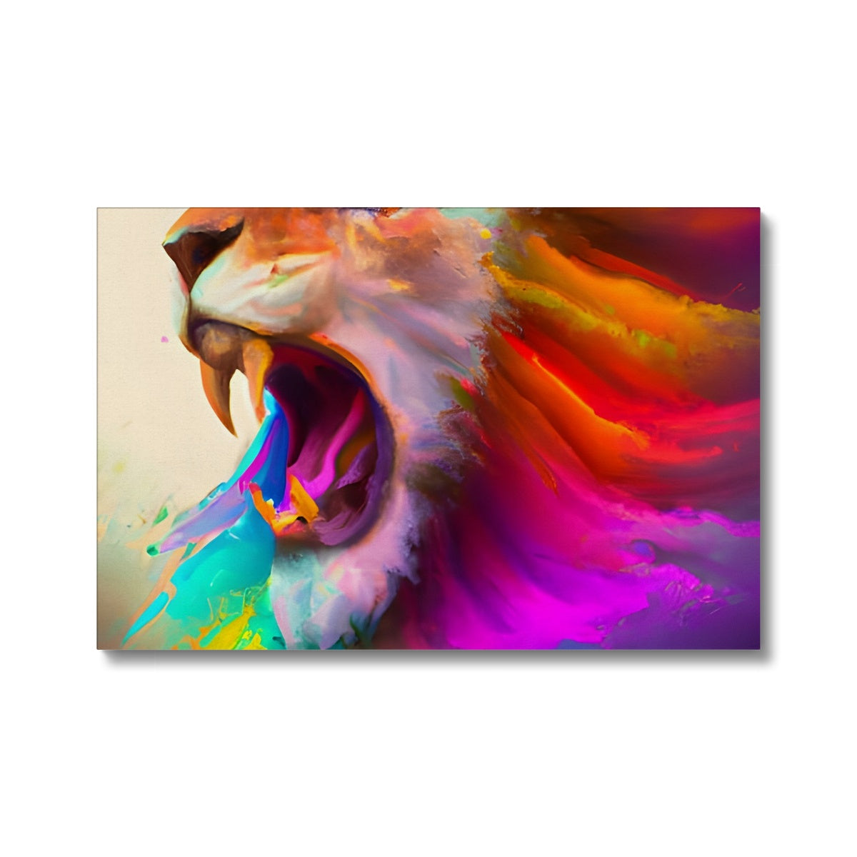 Lion with a Rainbow Mane Eco Canvas Prodigi