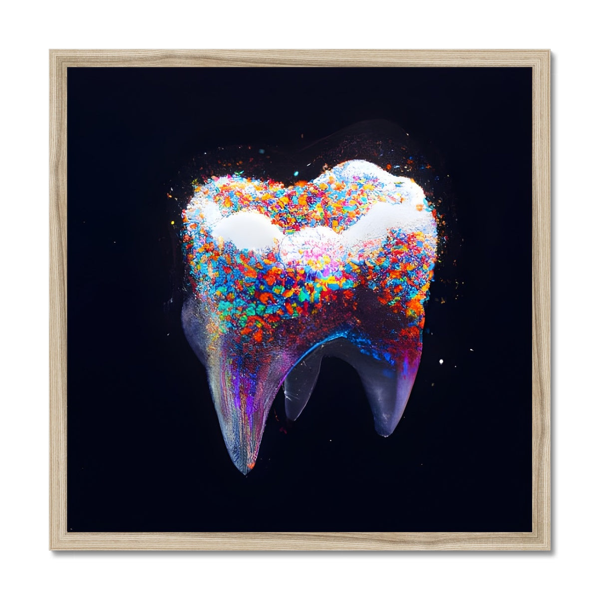 Tooth with Colour Sprinkles Framed Print Prodigi