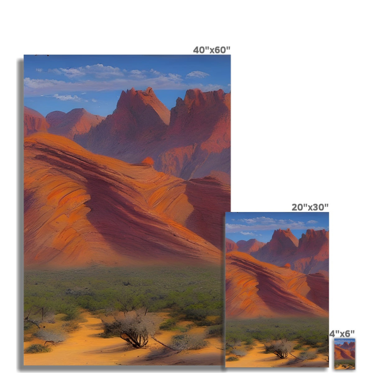 Desert Mountains Fine Art Print Prodigi