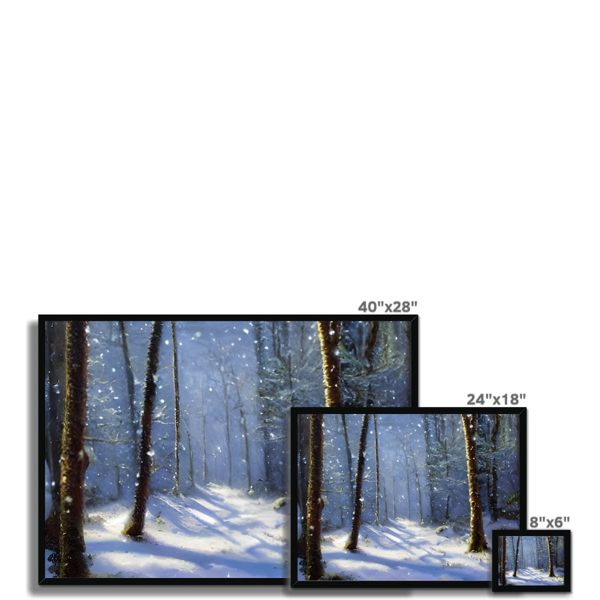 Snowy Forest Framed Print Prodigi