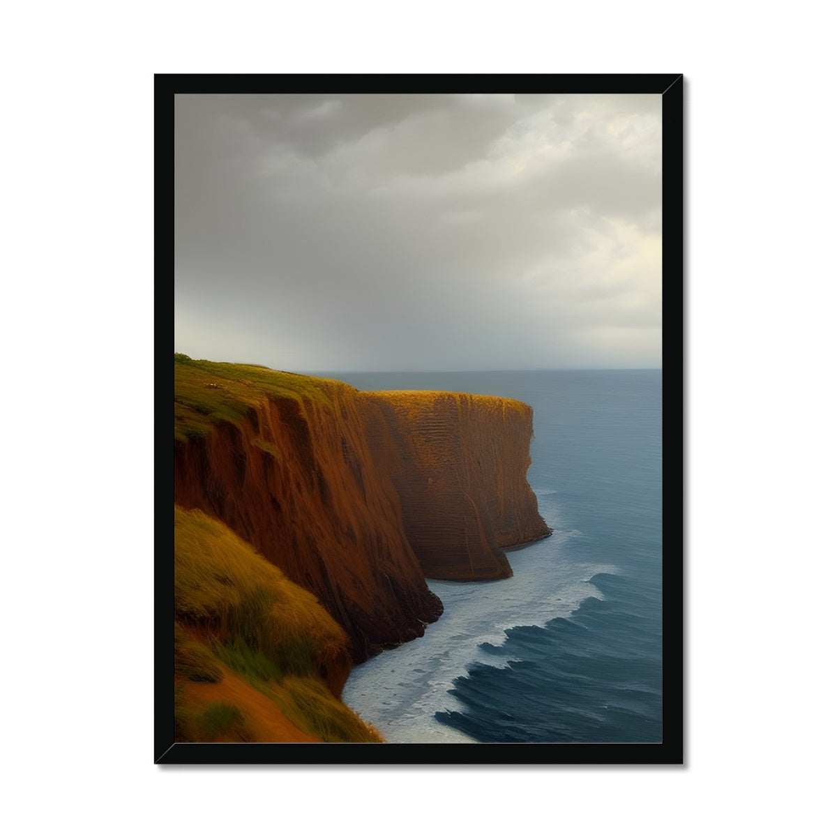 Storm Approaching A Cliff Framed Print Prodigi