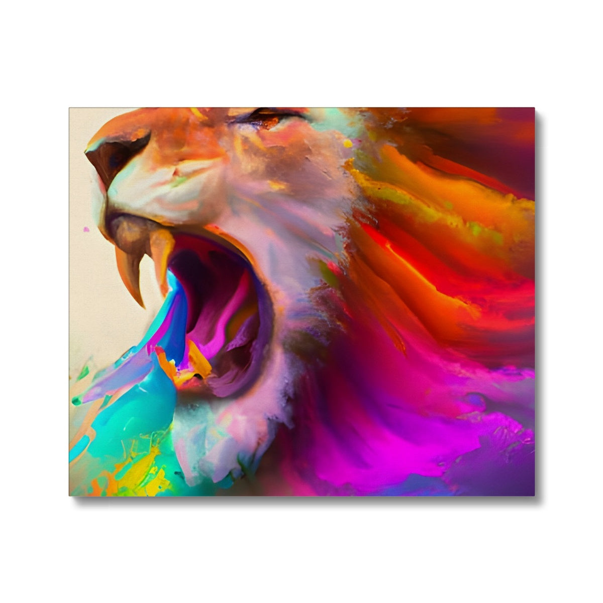 Lion with a Rainbow Mane Canvas Prodigi