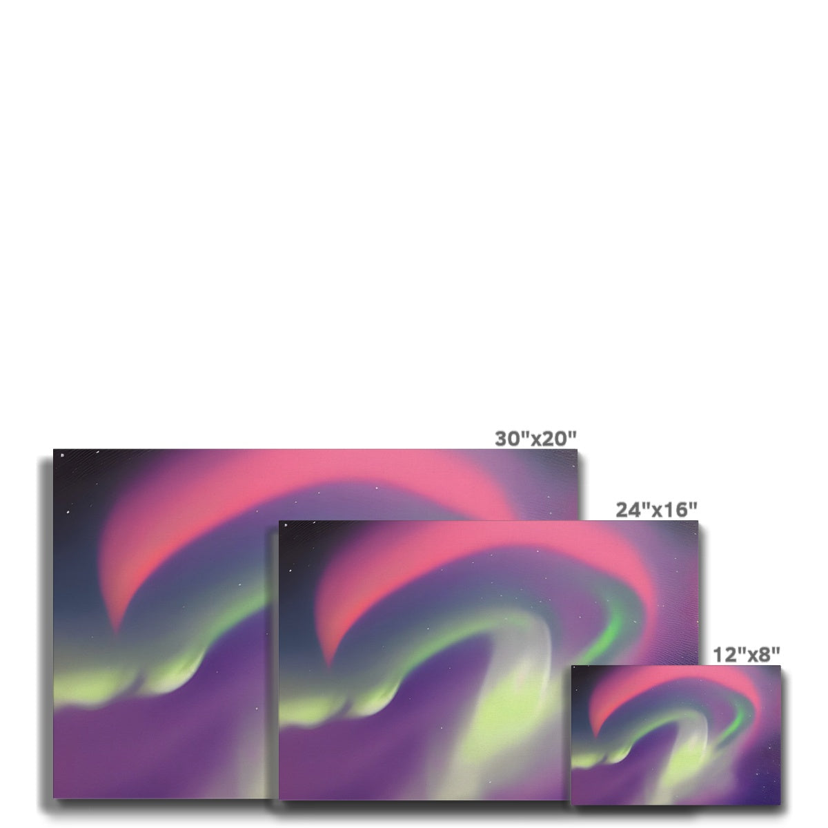 Multicolor Aurora Waves Eco Canvas Prodigi