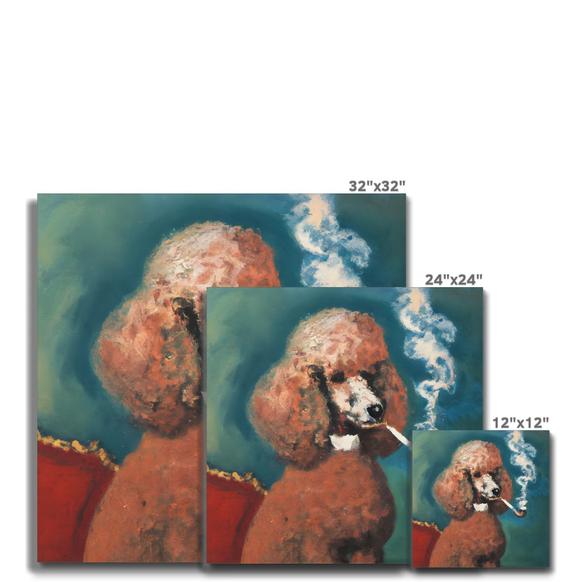 Smoking Poodle Canvas Prodigi