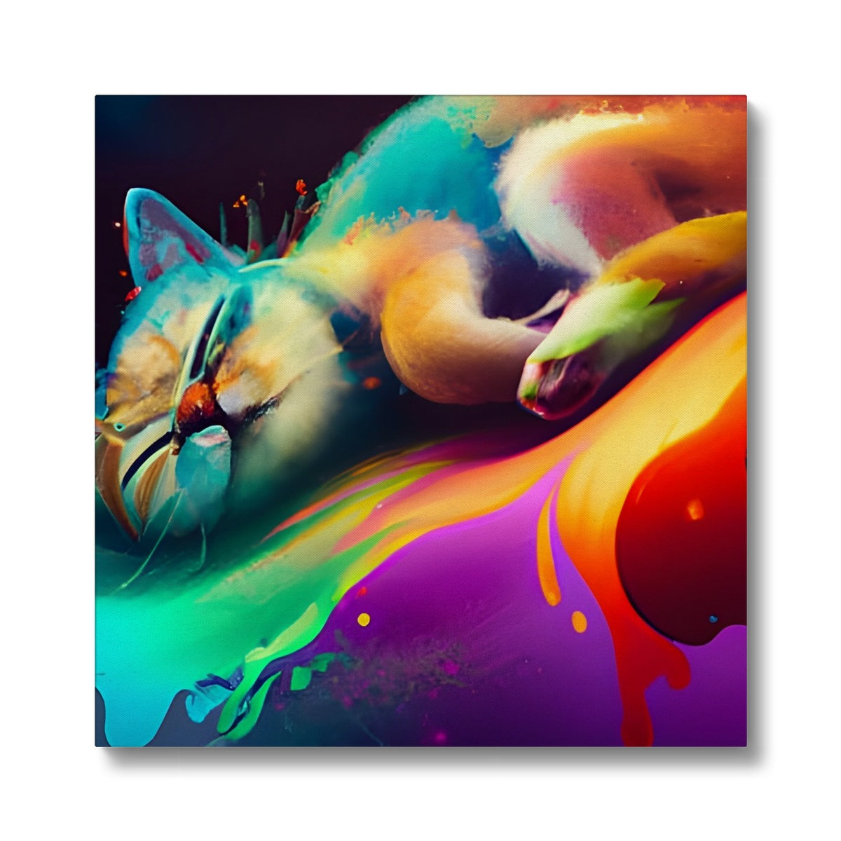 Surfing Lazy Cat Eco Canvas Prodigi