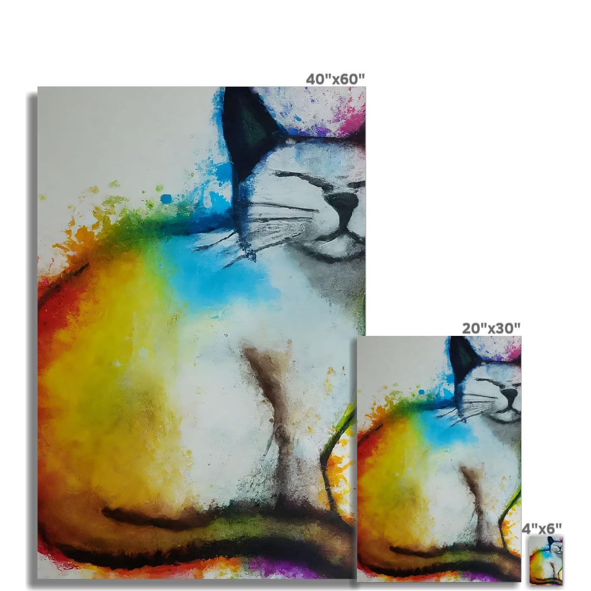 Rainbow Cat Fine Art Print Prodigi