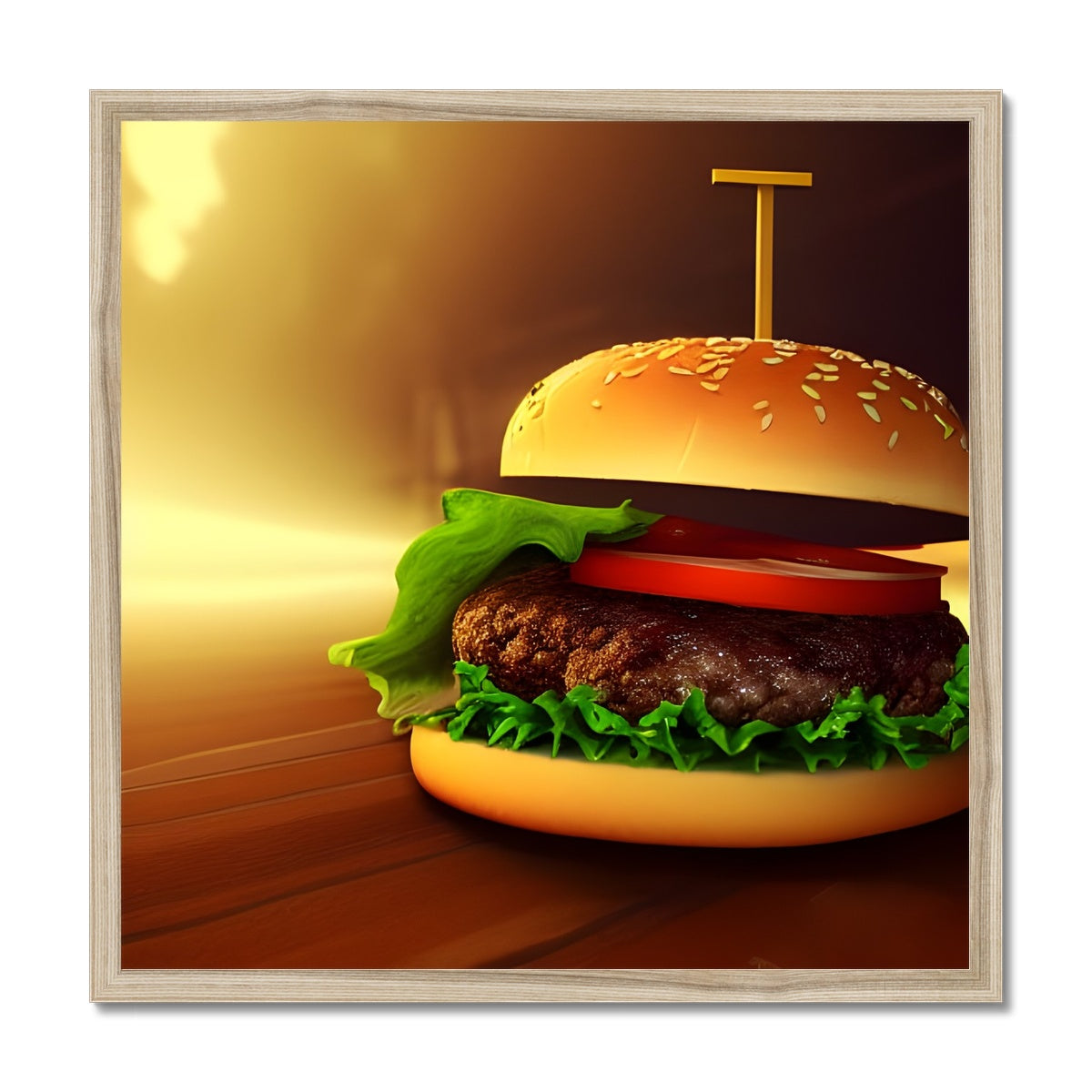 Burger Highlight Framed Print Prodigi