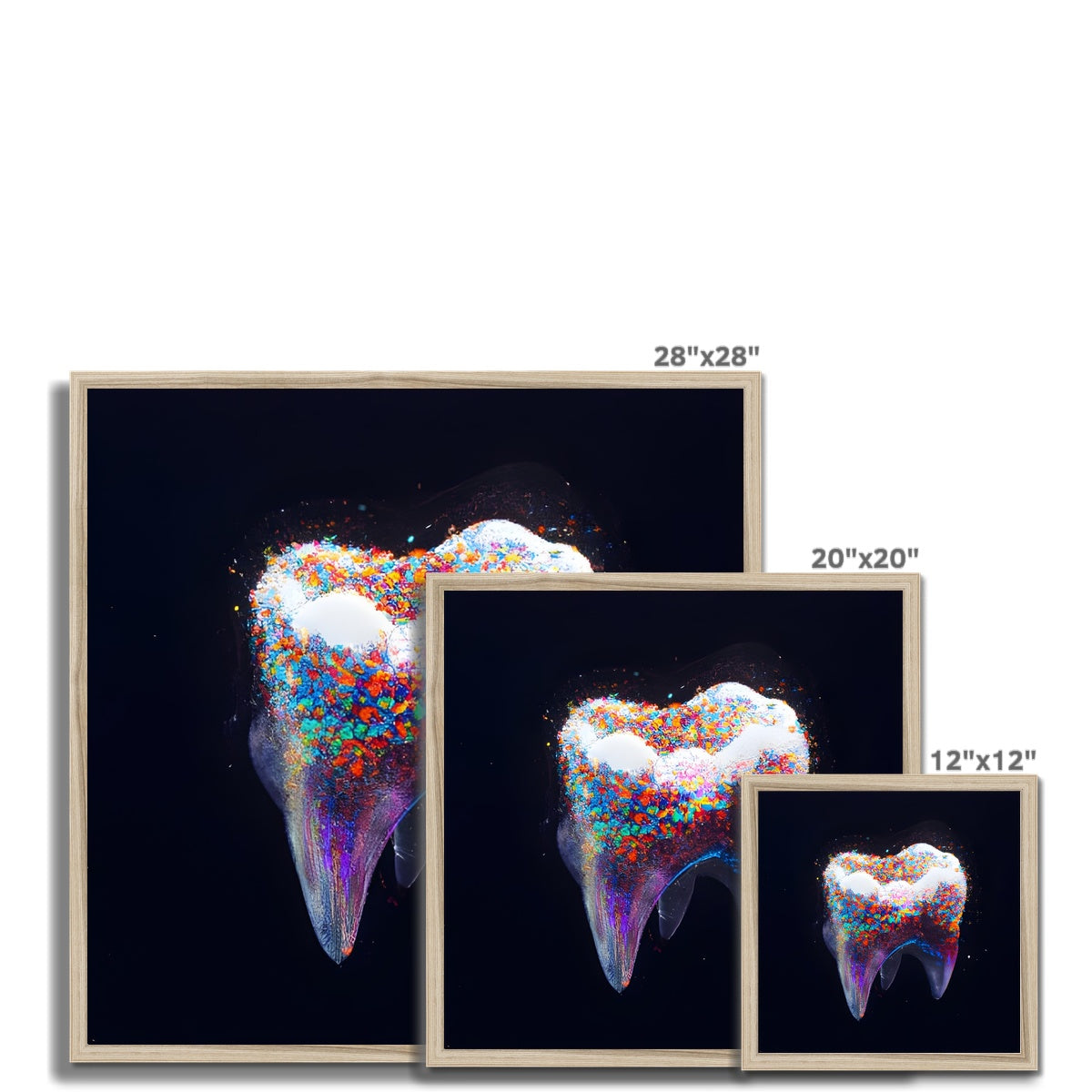 Tooth with Colour Sprinkles Framed Print Prodigi