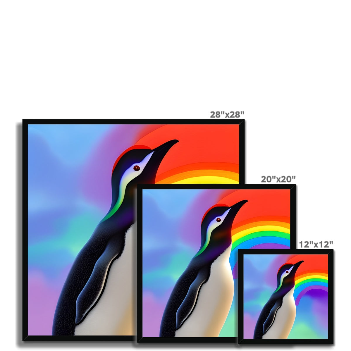 Rainbow Penguin Framed Print Prodigi