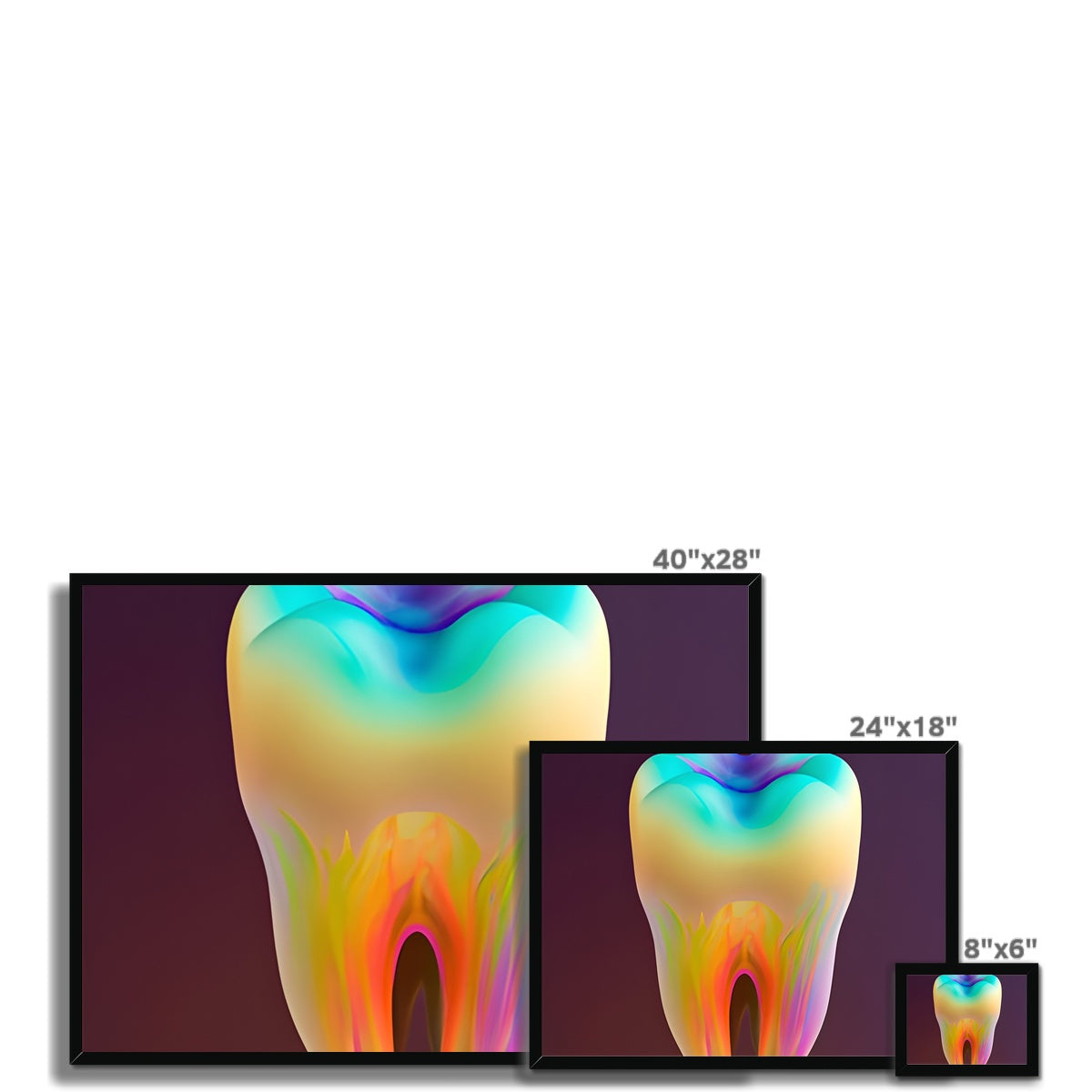 Colorful Tooth Framed Print Prodigi