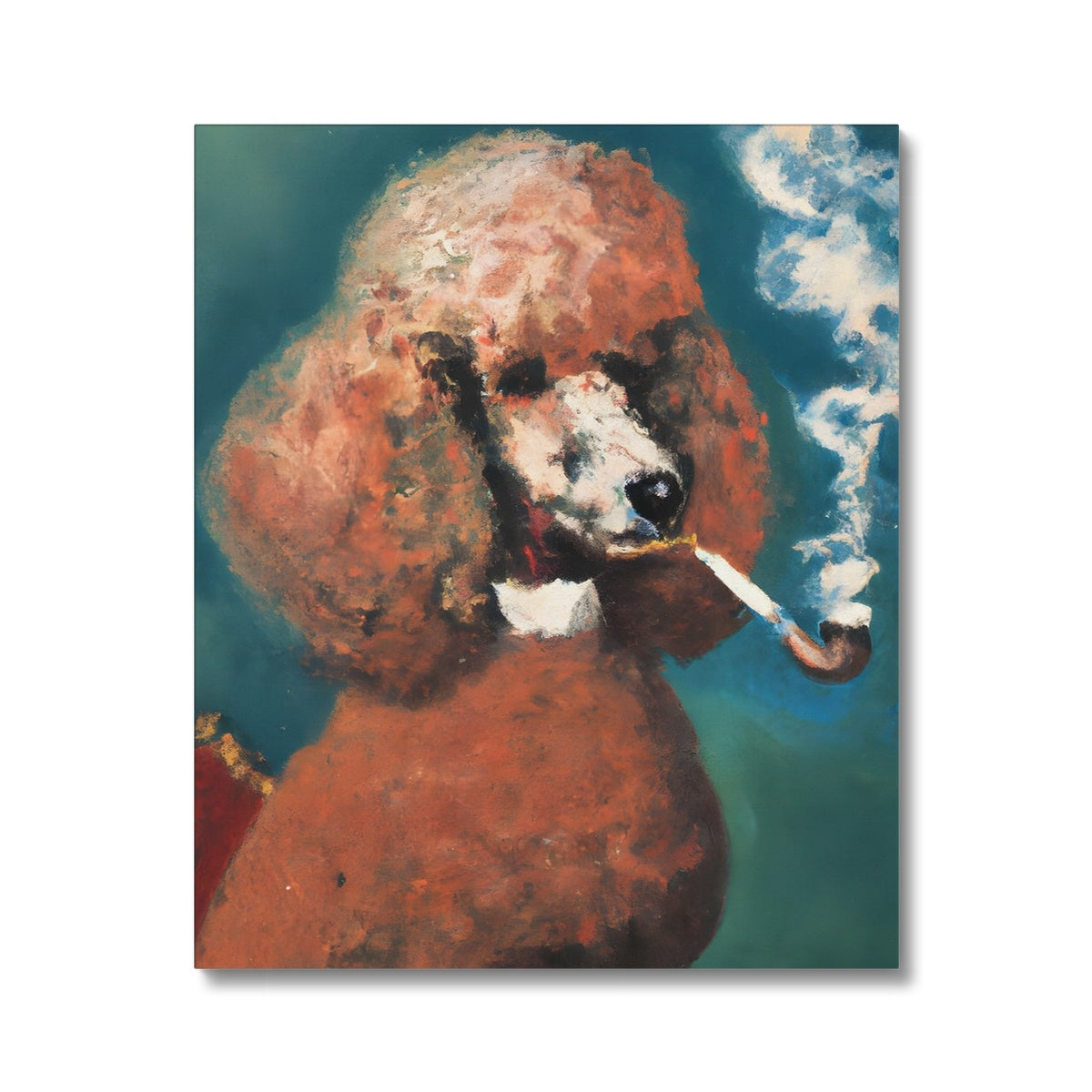 Smoking Poodle Canvas Prodigi