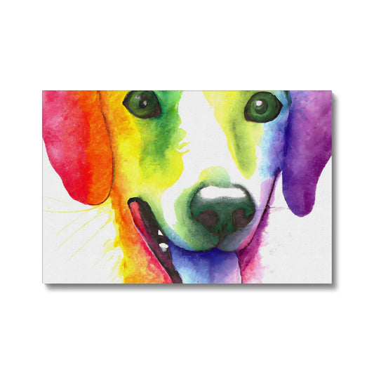 Happy Rainbow Dog Eco Canvas Prodigi