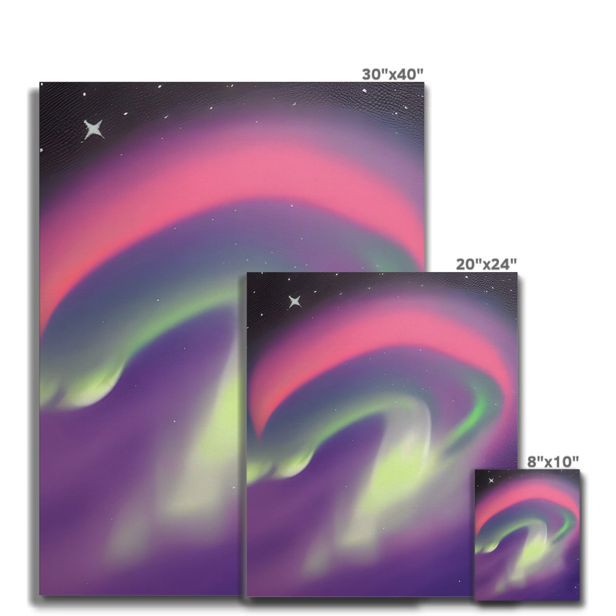 Multicolor Aurora Waves Canvas Prodigi