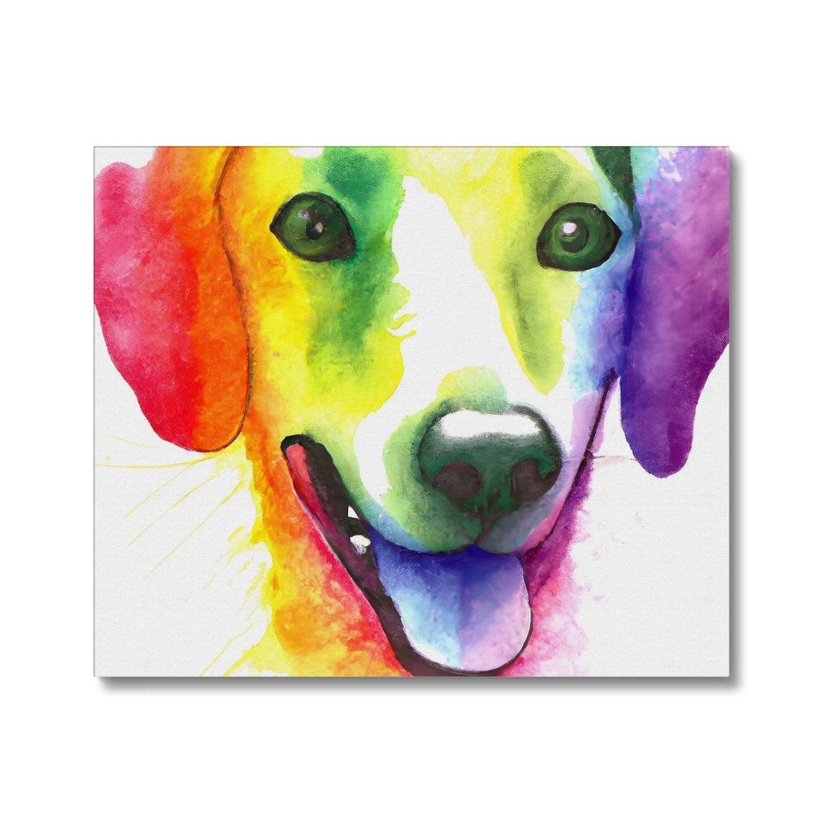 Happy Rainbow Dog Canvas Prodigi