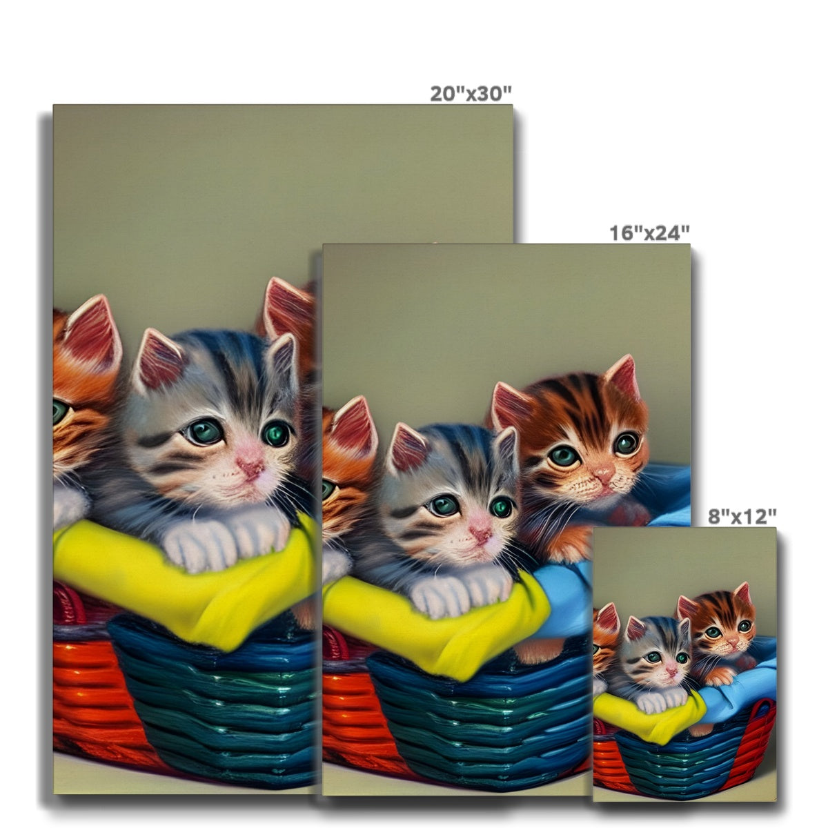 Cute Kittens In A Basket Eco Canvas Prodigi