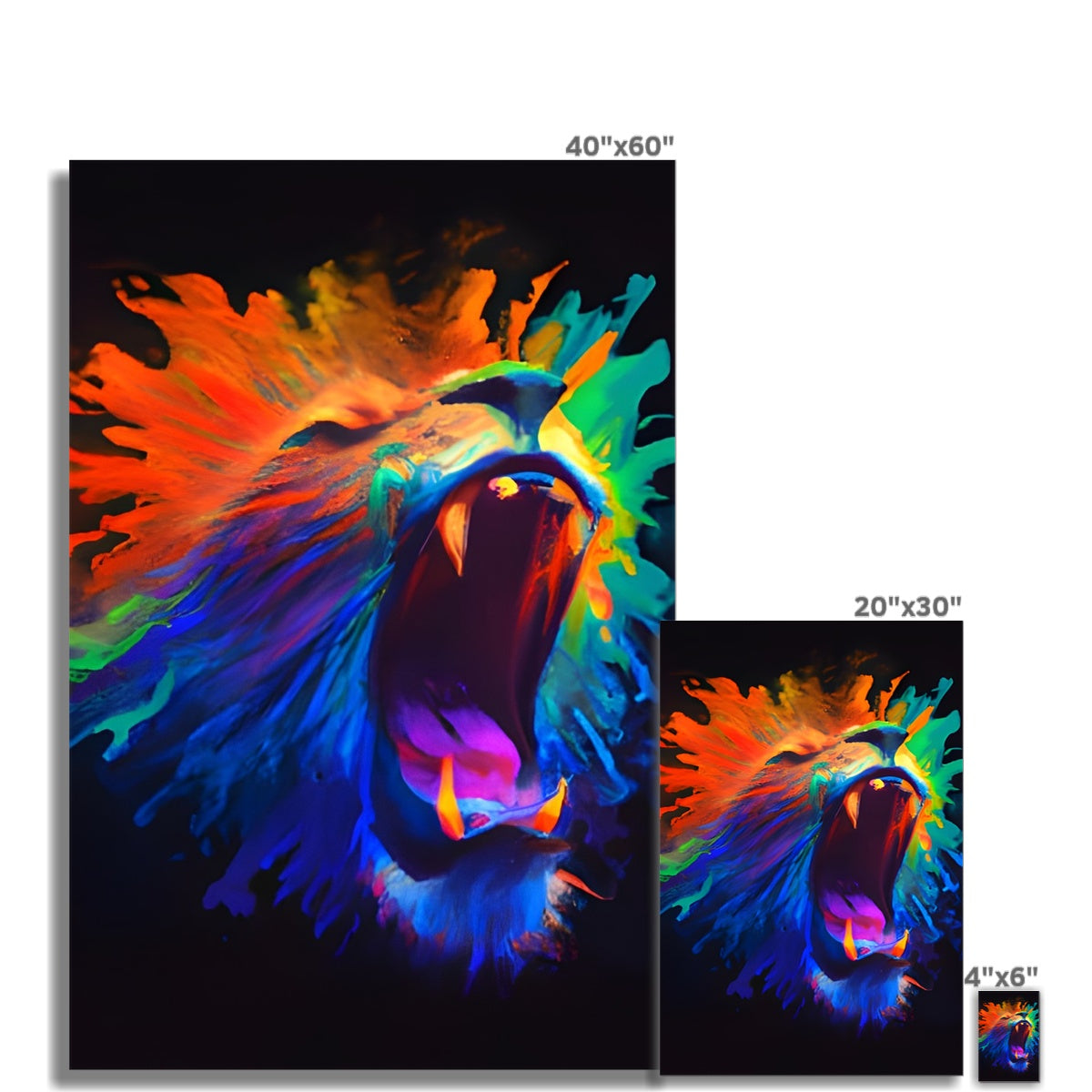 Lions Rainbow Roar Fine Art Print Prodigi