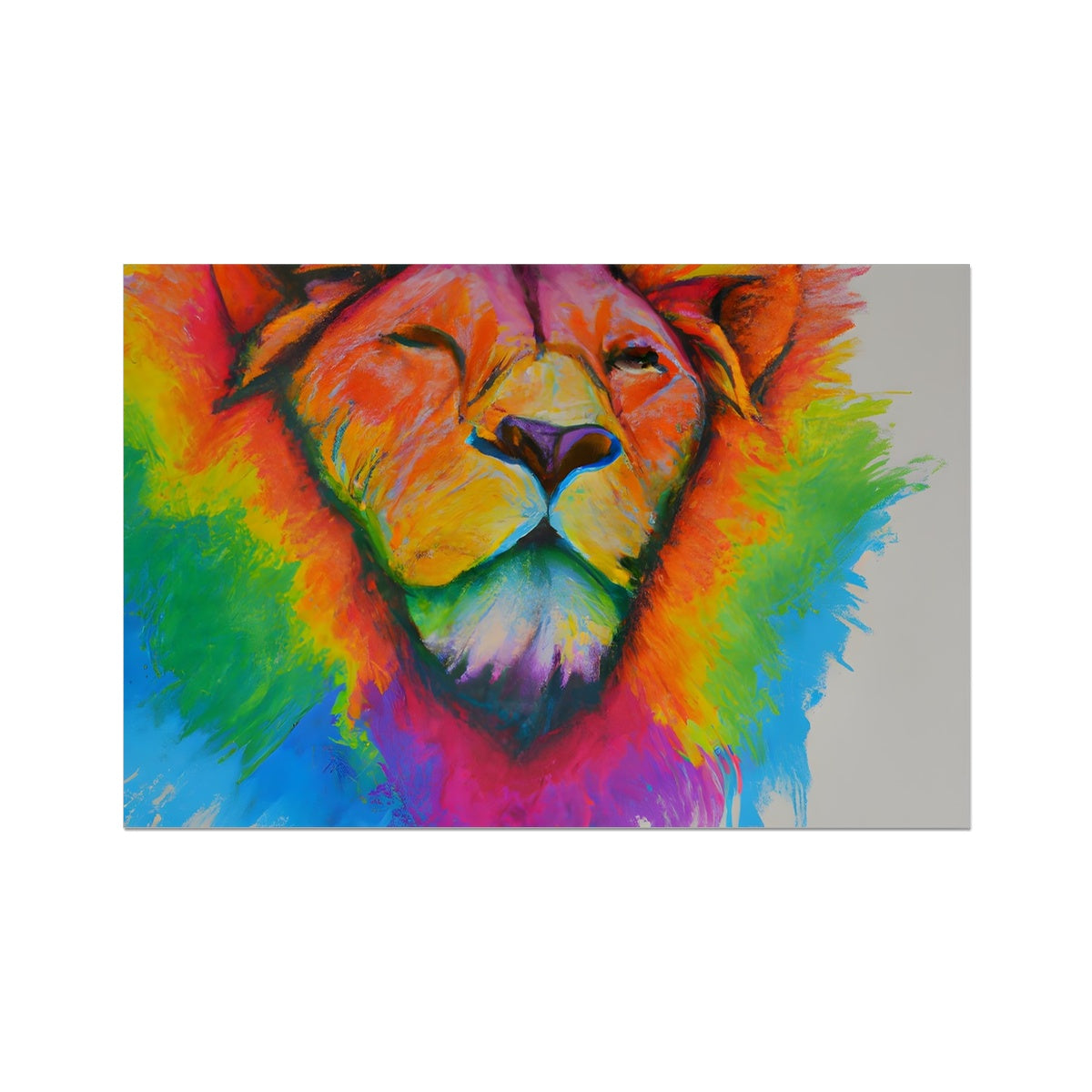 Rainbow Lion Fine Art Print Prodigi