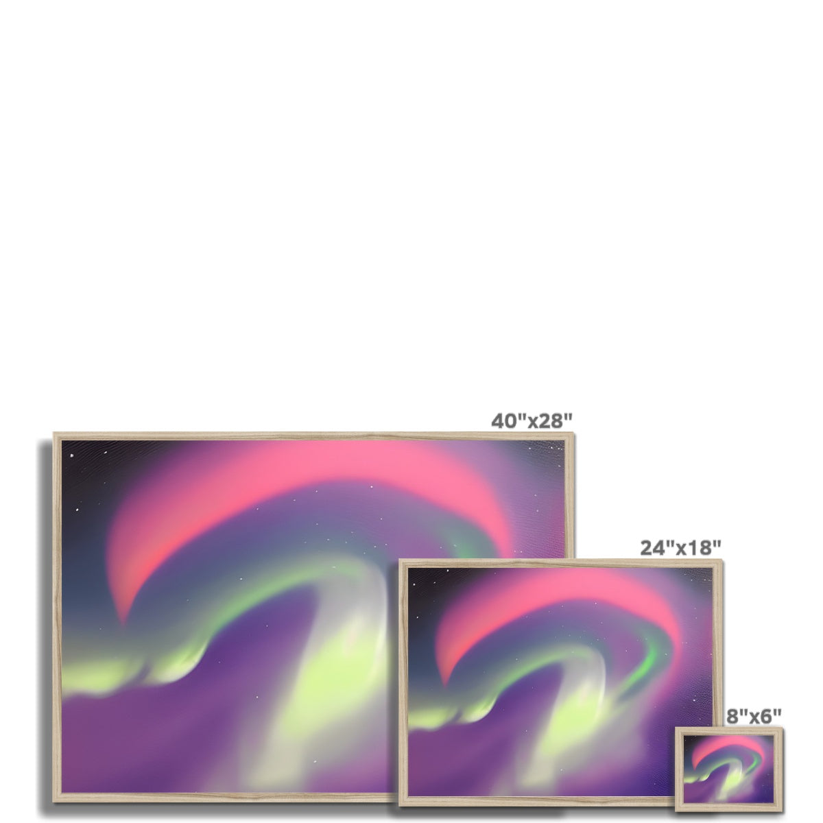 Multicolor Aurora Waves Framed Print Prodigi