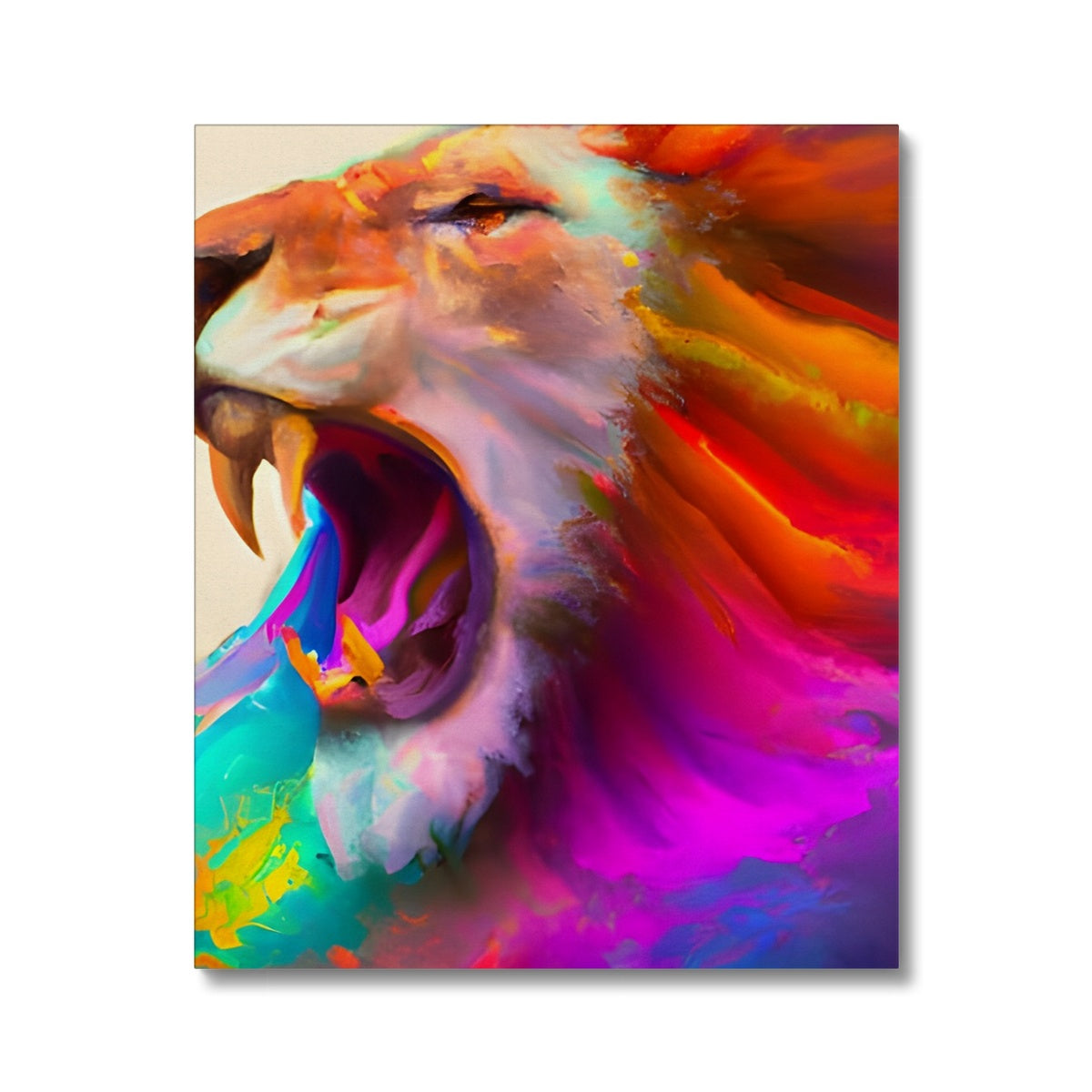 Lion with a Rainbow Mane Canvas Prodigi