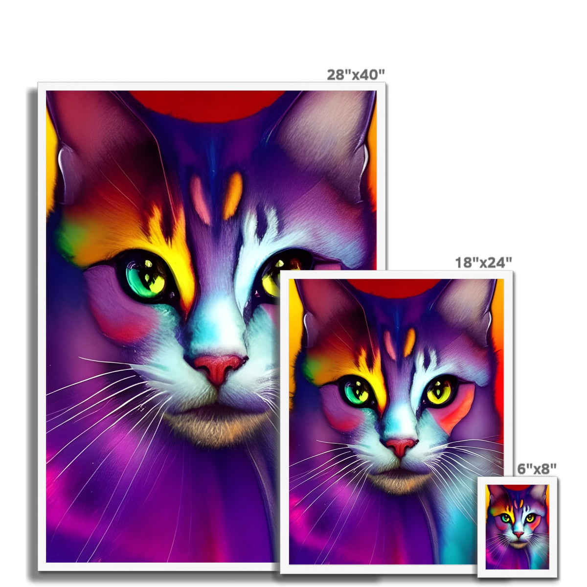 Colorful Cat Framed Print Prodigi