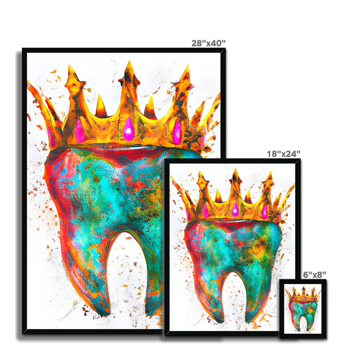 King Tooth Framed Print Prodigi