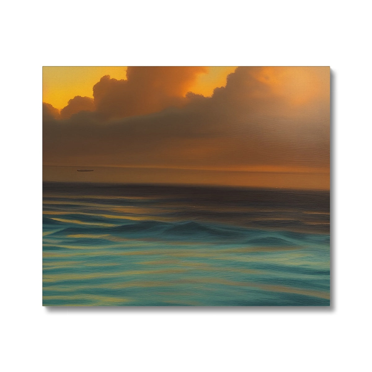 Red Sky Over Turquoise Ocean Canvas Prodigi