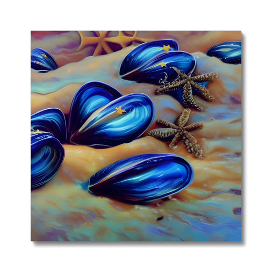 Beautiful Mussles At The Beach Canvas Prodigi