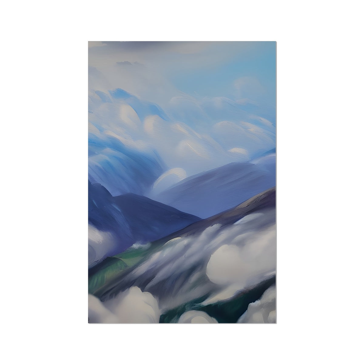 Cloudy Mountains Fine Art Print Prodigi